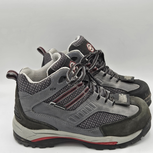 Skechers Women's Size 7.5 Lightweight Safety Toe Work Shoe Aluminum Black - Picture 4 of 15